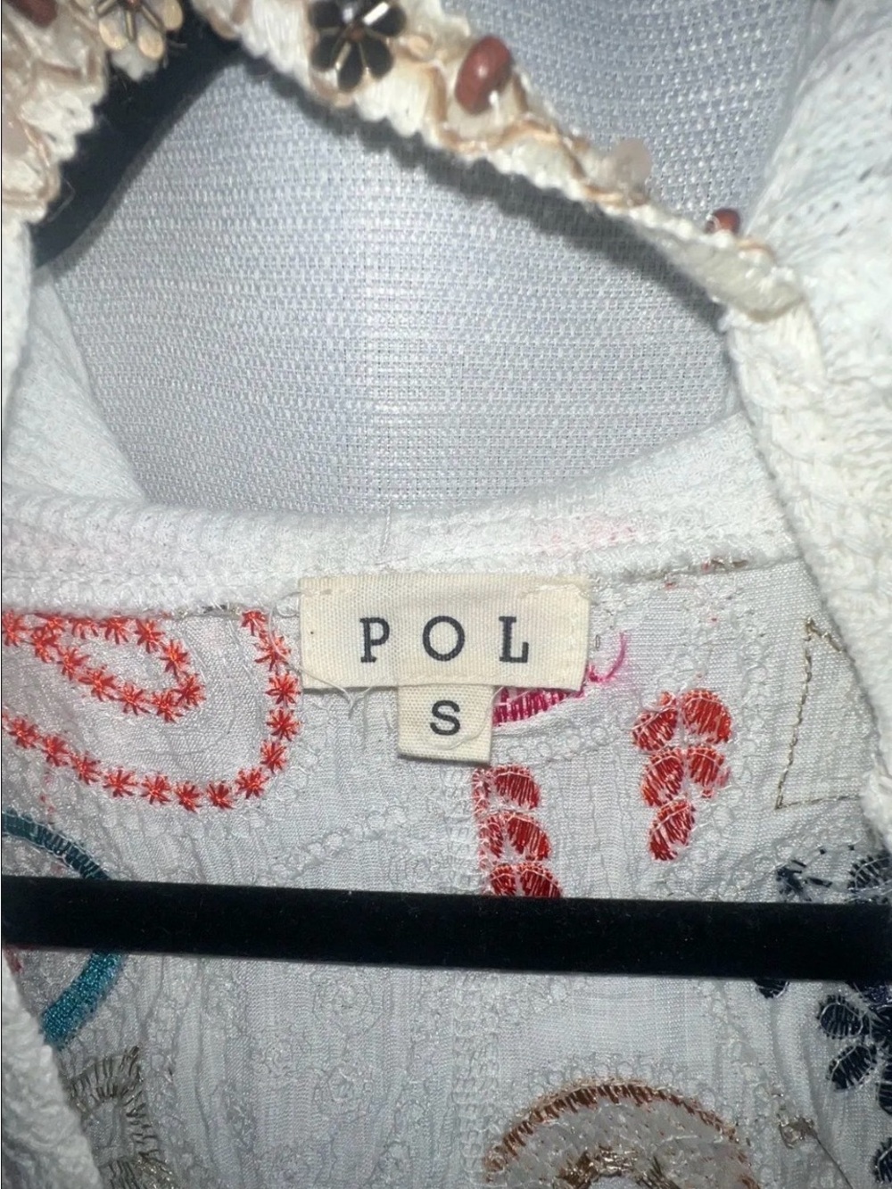 POL Cream Paisley Embroidered Sweater with Multicolor Accents - Picture 5 of 7